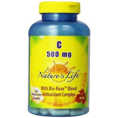 Nature's Life C, with Bio-Rosse Blend, 500 Mg, 250 Vegetarian Capsules