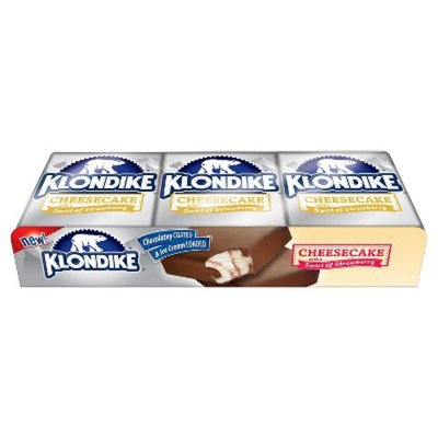 Klondike Cheesecake with a Swirl of Strawberry Ice Cream Bars 6 ct