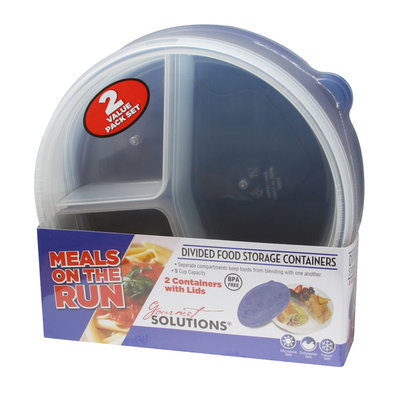 Cam Consumer Products, Inc. 2Pk Round Food Storage Meals On Run