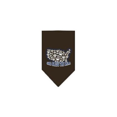 Ahi God Bless USA Screen Print Bandana Cocoa Large