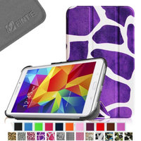 Fintie Smart Shell Case Ultra Slim Lightweight Stand Cover for Samsung Galaxy Tab 4 7.0 Tablet, Giraffe Purple