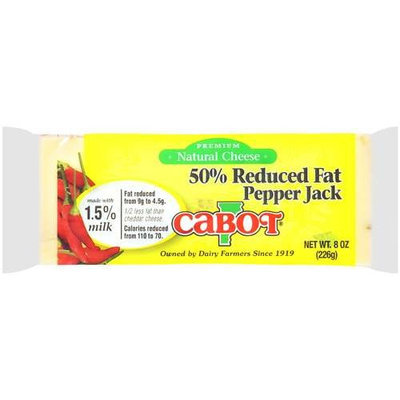 Cabot Vermont: Premium Natural Cheese 50% Reduced Fat Pepper Jack, 8 Oz