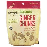 Woodstock Farms Ginger Crystallized Chunks 6Ounce (Pack of 8)