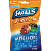 HALLS Warm-Ups Cough Mocha Mint Suppressant Drops