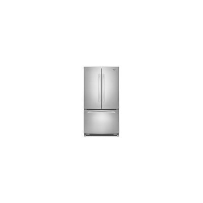 Monochromatic Stainless Steel Whirlpool(R) 25 cu. ft. French Door Refrigerator with Interior Water Dispenser