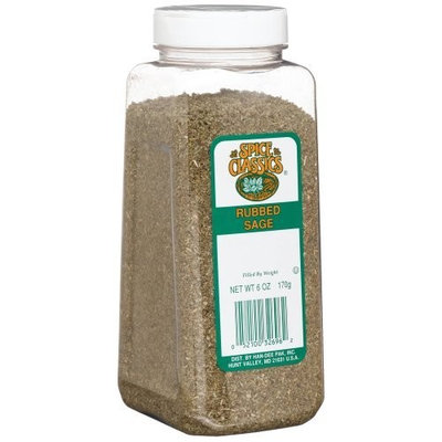 Spice Classics Sage, Rubbled, 6-Ounce Plastic Bottles (Pack of 3)