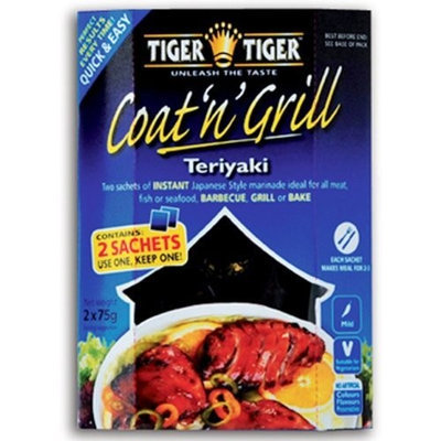 Tiger Tiger Teriyaki Coat and Grill Sauce, 2-Count, 5.3 Ounce Boxes (Pack of 6)