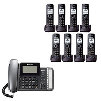 Panasonic KX-TG9582B + (6)KX-TGA950B 8 Handset Corded / Cordless (2 Li