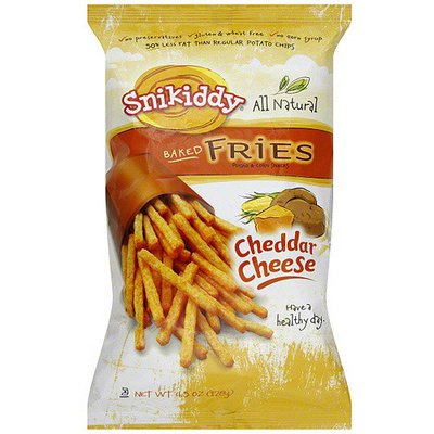 Snikiddy Cheddar Cheese Baked Fries, 4.5 oz (Pack of 12)