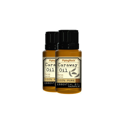 Piping Rock Caraway Essential Oil 2 Bottles x 1/2 oz (15 ml) 100% Pure Oil Therapeutic Grade