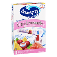 Ocean Spray On The Go Cran Lemonade Powdered Sugar Free Drink Mix