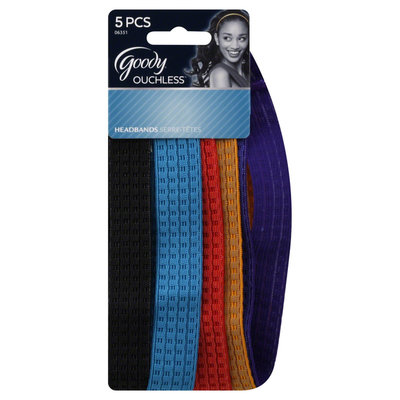Goody Products Inc. Ouchless Fabric Headwrap, Tribal Waffle, 5 CT