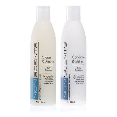 Nonscents Shampoo and Conditioner Set-Truly Unscented & Fragrance-Free. Great Lather!- No Allergy Causing Fragrances Added-Best Salon Quality- Beautifully Moisturizes= No Dry Hair! Good on All Hair Types, Even Colored! Buy the Set and Save Money.
