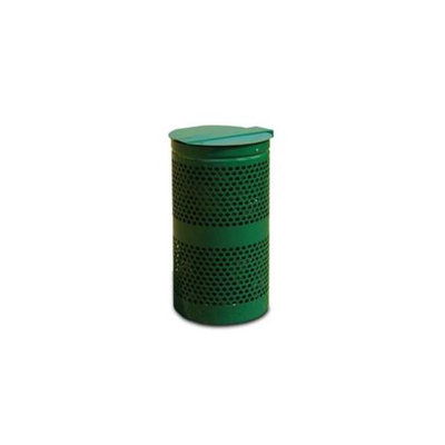 Doggie Deposit DD0010-0006 Doggie Deposit Replacement Metal 10 gal Wastebasket with lid for Dog Poop Waste Stations