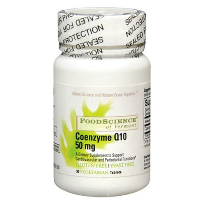 FoodScience of Vermont Coenzyme Q10 50 mg Vegetarian Tablets