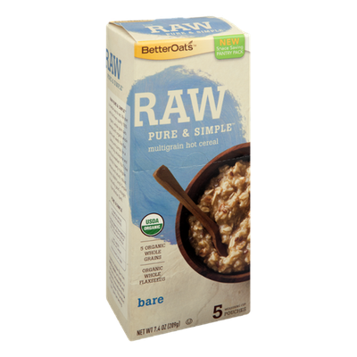 Better Oats Raw Pure & Simple Multigrain Hot Cereal - 5 CT