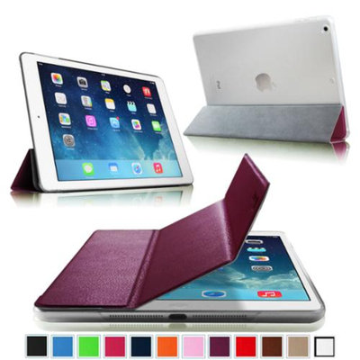 Fintie Semi Transparent Hard Shell Case Cover for iPad Mini 2 (2013 Edition) and Mini (2012 Edition), Purple/Frost