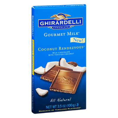 Ghirardelli Gourmet Milk Coconut Rendezvous All Natural Milk Chocolate