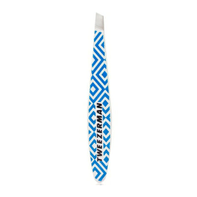 Tweezerman Mix n' Match Runway Print Collection Mini Slant Tweezer - Neon Blue