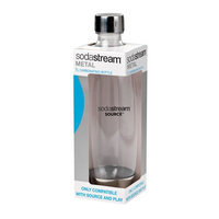 Soda Stream One Litre Carbonating Bottle-SILVER-One Size
