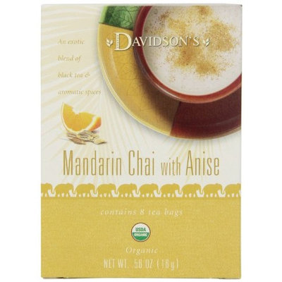 Davidson's Tea Mandarin Anise Chai, 8-Count Tea Bags (Pack of 12)
