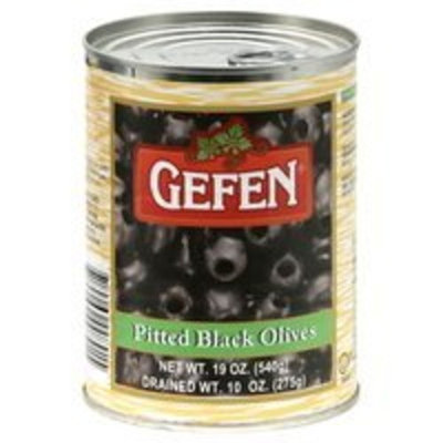 Gefen Black Pitted Olives 19oz.