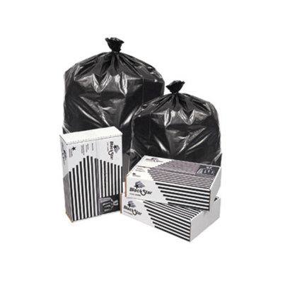 Pitt Plastics Black Star Can Liners, 33 Gal., 0.68 mil, Heavy-Weight