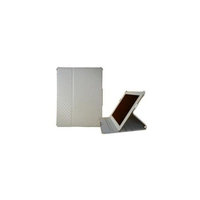 Grooving ID201-SH-001 Grooving Argyle Slim Folio case for iPad 2 White Tan