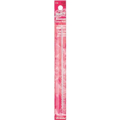 Susan Bates 5-1/2-Inch Silvalume Aluminum Crochet Hook, 3.25mm, Blue