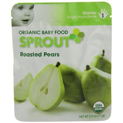 Sprout Organic Baby Food, Roasted Pears, Stage 1, 2.5-Ounces Pouches (Pack of 12)