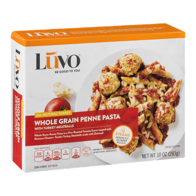 Luvo Whole Grain Penne Pasta with Turkey Meatballs