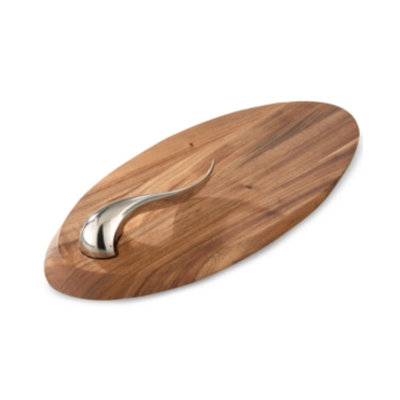 Nambe Swoop Cheese Board & Knife