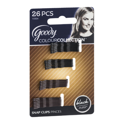 Goody ColourCollection Snap Clips Black - 26 CT
