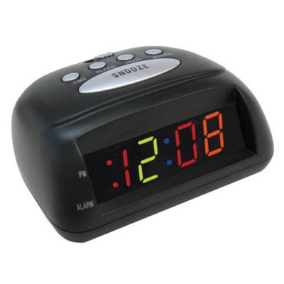 Room Essentials Multi-Display LED Alarm Clock - Black