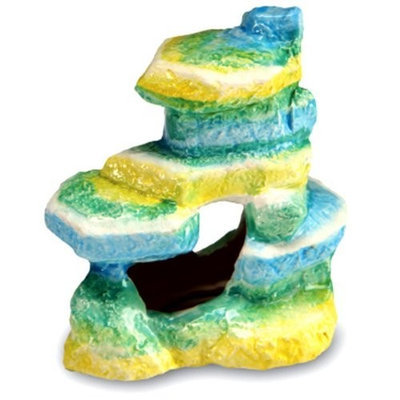 Underwater Galleries AUG9417 Rainbow Rock Blue Glo Fish Decor