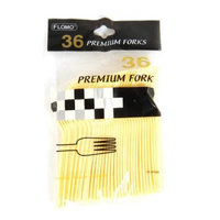 Flomo PF606 Pastel Yellow Premium Forks Case of 36