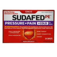 Sudafed Pressure & Pain & Cold Tablets, 24 ea