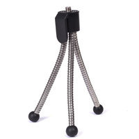 5 Compact Mini Portable Tripod For Digital Cameras & Camcorders - Silver/Black