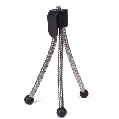 5 Compact Mini Portable Tripod For Digital Cameras & Camcorders - Silver/Black