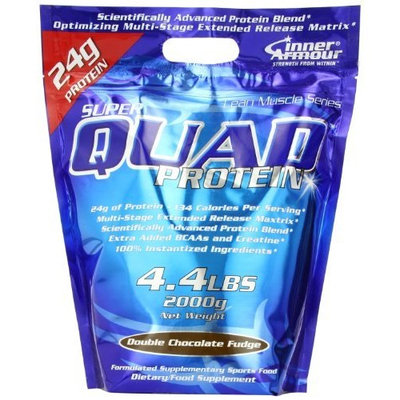 Inner Armour Super Quad Protein, Double Chocolate Fudge, 4.4-Pounds