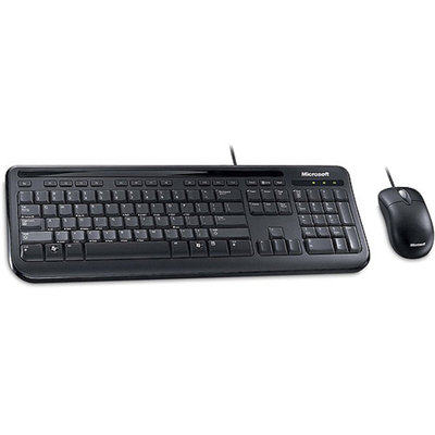 Microsoft 5MH-00001 Wired Desktop 400 for Business - USB, Spill Resistant Keyboard and Optical Mouse Combo, 800 dpi