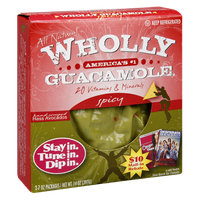 Wholly Guacamole Spicy All Natural Hand-Scooped Hass Avocados