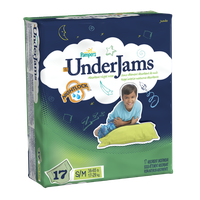 Pampers UnderJams Boys Size 7 (S/M) Jumbo Pack 17 Count
