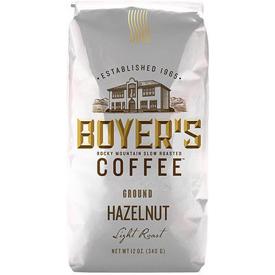Boyer's Coffee Hazelnut Light Roast Ground Coffee, 12 oz