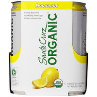 Santa Cruz Organic Lemonade Lemon Flavored Sparkling Beverage, 4-count, 10.5 Ounce (Pack of 6)
