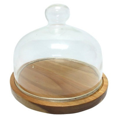 Threshold Acacia and Glass Cheese Dome