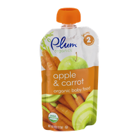 Plum Organics Organic Baby Food Apple & Carrot Stage 2