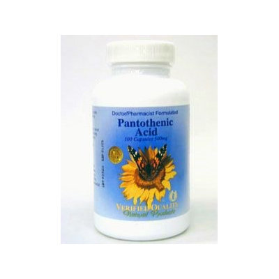 Pantothenic Acid 500 mg 100 caps by Verified Quality