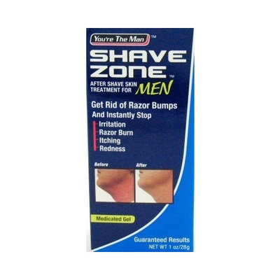 Shave Zone For Men 1 oz. Medicated Gel (3-Pack) with Free Nail File