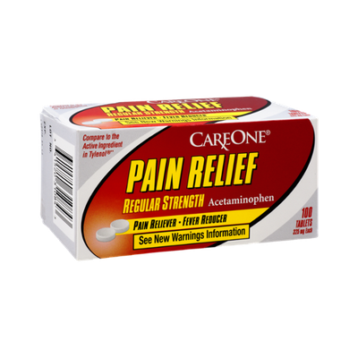 CareOne Pain Relief Regular Strength Pain Reliever-Fever Reducer - 100 CT